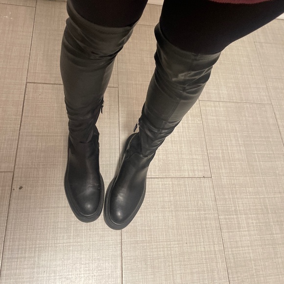 Black thigh high boots size 37 - Picture 4 of 4